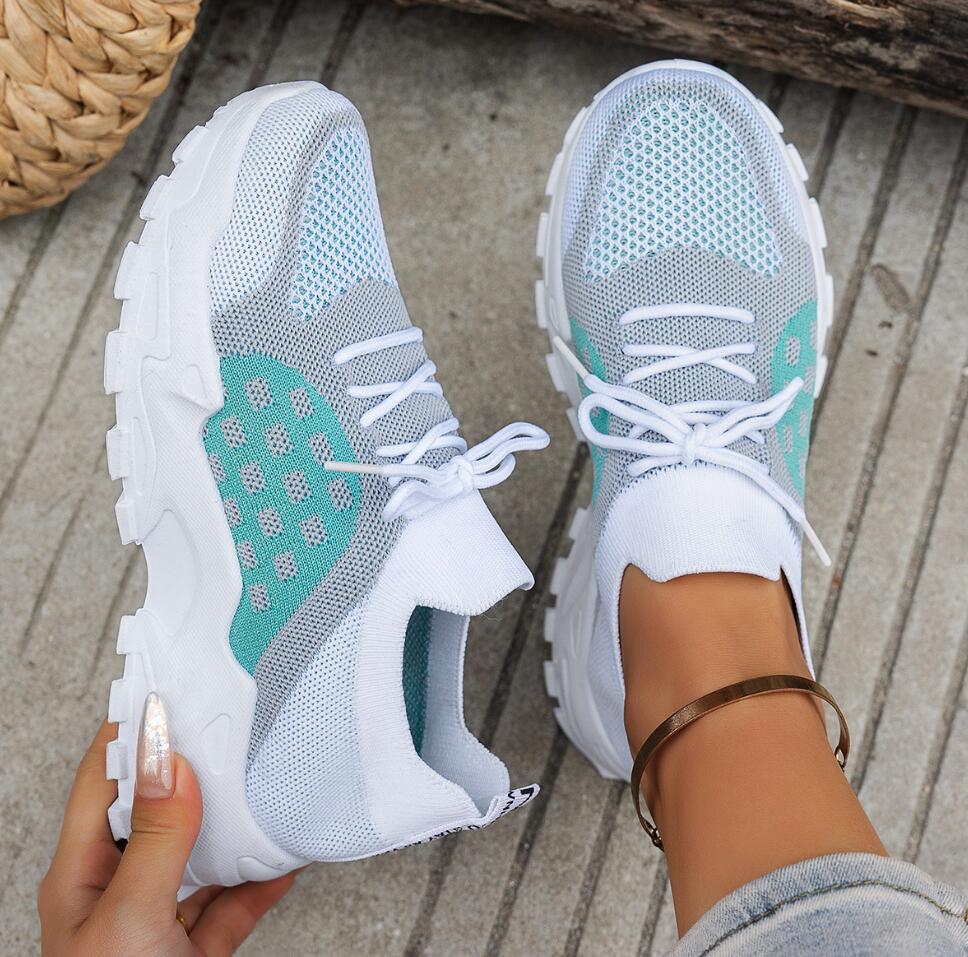 Women Shoes Tennis - Damskie oddychające sportowe buty z dzianiny