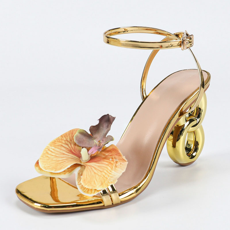 Women'S Shoes Quality - Sandały Aneikeh z odkrytymi palcami, złote,
